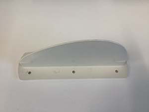 Water Ski Bindings Accescories: Waterski Fin Parts Combo Fin - Plastic Screw-On White
