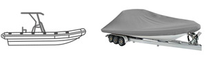 Ocean South Full Storage Cover for Ribs fitted with T-Top