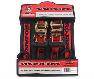Tie Downs Straps And Buckles: Trojan Tiedown Transom 200x45mm - Pair