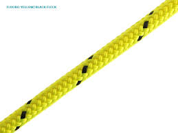 Sailing Ropes Lines: Dyneema Double Braid 4mm - Yellow / Black Fleck
