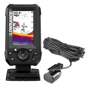 Chart Plotters: Lowrance Eagle 4x Fishfinder with Bullet Skimmer Transducer