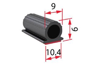 Adhesives: Self Adhesive Thermoplastic Rubber Seal 10.4mm x 9mm Diameter Bulb
