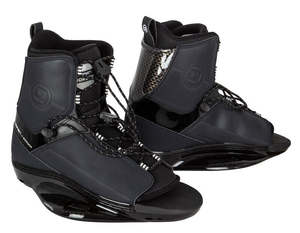 Water Ski Bindings Accescories: O'Brien Border Adjustable Open-Toe Wakeboard Bindings Black