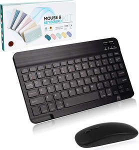 Ultra Slim Rechargeable Portable Compact Bluetooth Wireless Keyboard Mouse Set F&hellip;