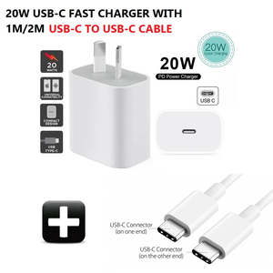 For Apple iPhone 16 / 15 20W Fast Charging USB Type-C Charger NZ/AU Plug + USB-C&hellip;