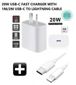 Special Promotion: 20W Fast Charging USB Type-C Charger NZ/AU Plug + USB-C to Lightning Cable Set