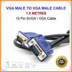Visual Audio: VGA Male To VGA Male High Definition Video Cable 1.5m