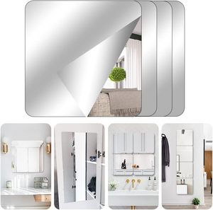 Shatterproof Acrylic Square Mirror 20x20cm 2mm Thickness With Adhesive Sticker T&hellip;