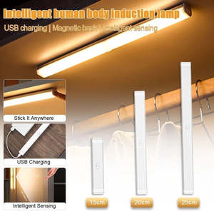 Home Living: Motion Sensor LED Night Light Strip USB Rechargeable 3000K Warm White
