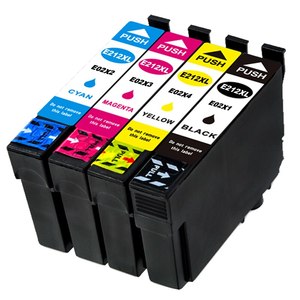 For Epson Printers Compatible Remanufactured E212XL Ink Cartridges Black / Color