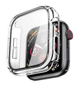 For Apple Watch Premium Hard PC Crystal Clear Full Protection Cover With Screen Protector