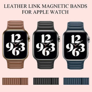 For Apple Watch Premium Quality Leather Magnetic Link Straps Bands