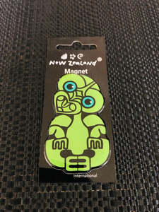 Green Tiki New Zealand - NZ Fridge Magnet Souvenir