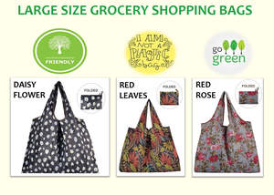 Eco-Friendly Large Size Fashionable Waterproof Foldable Grocery Shopping Pouch Bags