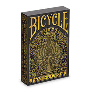 Playing Cards: BICYCLE AUREO BLACK PLAYING CARDS
