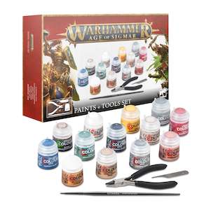Warhammer Miniatures 1: AGE OF SIGMAR PAINTS & TOOLS SET