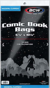 BCW COMIC BOOK BAGS MODERN / CURRENT SIZE