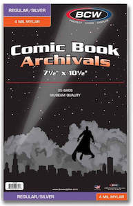 BCW SILVER MYLAR BAGS (4 MIL) - 25 bags