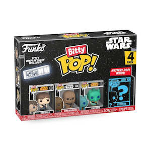 POP! MOVIES: STAR WARS: HAN SOLO & CHEWBACCA BITTY POP FOUR PACK