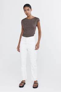 Sale Bottoms: STRAIGHT LEG JEAN - IVORY