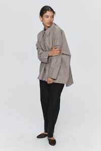 EDIE SHIRT - CHOCOLATE STRIPE