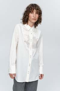 The Ivory Edit: TUXEDO SHIRT - IVORY