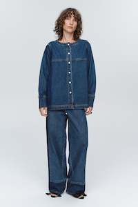 Size 16: SEAM SHIRT - WASHED INDIGO