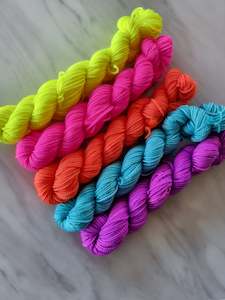 Dk 8ply Merino: Bright Minis - Mini Set of 5