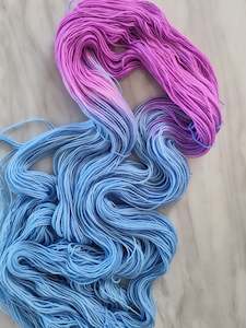 Twist Sock: Blue/Pink Assigned Pooling - Marmalade Twist Sock