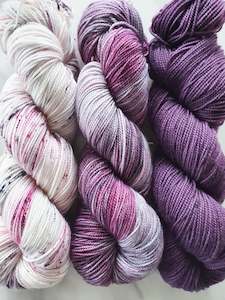 Luxe Sock: Marmalade Luxe Sock - Black Cherry 3 Skein Fade