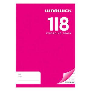 Exercise Books Covers: Warwick Exercise Book 1I8 9mm Ruled 32 Leaf A4