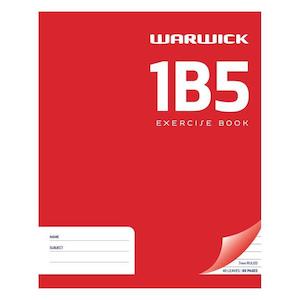 Exercise Books Covers: Warwick Exercise Book 1B5 40 Leaf Ruled 7mm 255x205mm