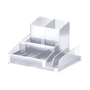 Italplast Desk Organiser Clear