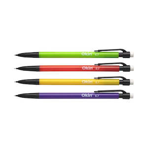 Pencils: Okin Mechanical Pencil 0.7mm HB Assorted Colors IMP07