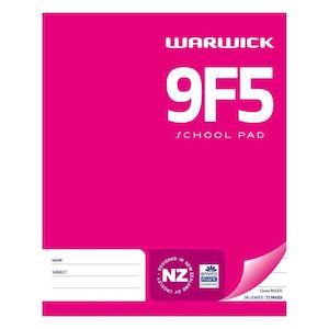 Exercise Books Covers: Warwick Pad 9F5 School 36 Leaf Ruled 12mm 255x205mm