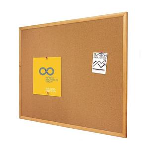 Display Boards Holders: Quartet corkboard oak frame 900x1200mm