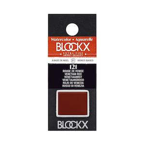 Paint Accessories: Blockx Watercolour Half Pan 121 Venetian Red S1 PR102