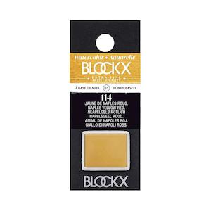 Paint Accessories: Blockx Watercolour Half Pan 114 Naples Yellow Reddish