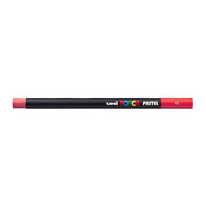 Drawing Instruments: Uni POSCA Pastel Red Marker - Smooth Finish, Vibrant Color