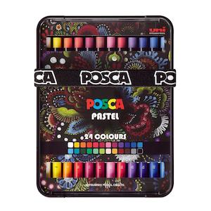 Uni Posca Pastels Set of 24 - Vibrant, Smooth Finish 249012