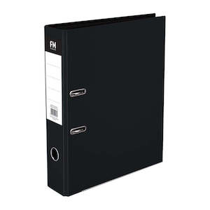FM Vivid Black Lever Arch Binder Foolscap 70mm Spine