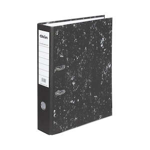 Okin Lever Arch File Foolscap Mottle 75mm Spine IF201