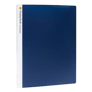 Marbig Non-Refillable Display Book A4 40 Pocket Navy Blue 2057704