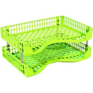 Bic Document Tray 2 Pack Acid Green
