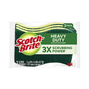 Cloths Wipes: Scotch-Brite Heavy Duty Scrub Sponge, 3-Pack 11329