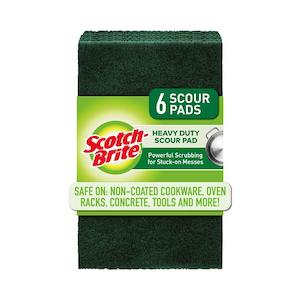 Scotch-Brite Heavy Duty Scouring Pads, Pack of 6, 152x96mm