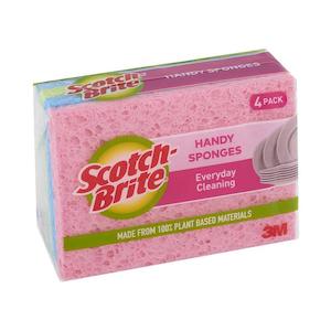 Scotch-Brite Antibacterial Handy Sponges, Pack of 4