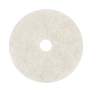 Cloths Wipes: 3M Natural Blend Burnish Pad 500mm White 3300