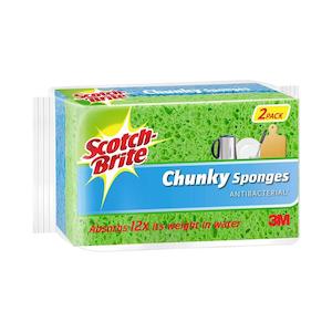 Scotch-Brite Chunky Sponge Pack of 2 - Odour Resistant