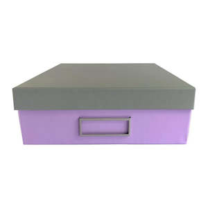 Archive Boxes: Ledah A4 Pastel Storage Box Purple 300027 - Stylish Organiser